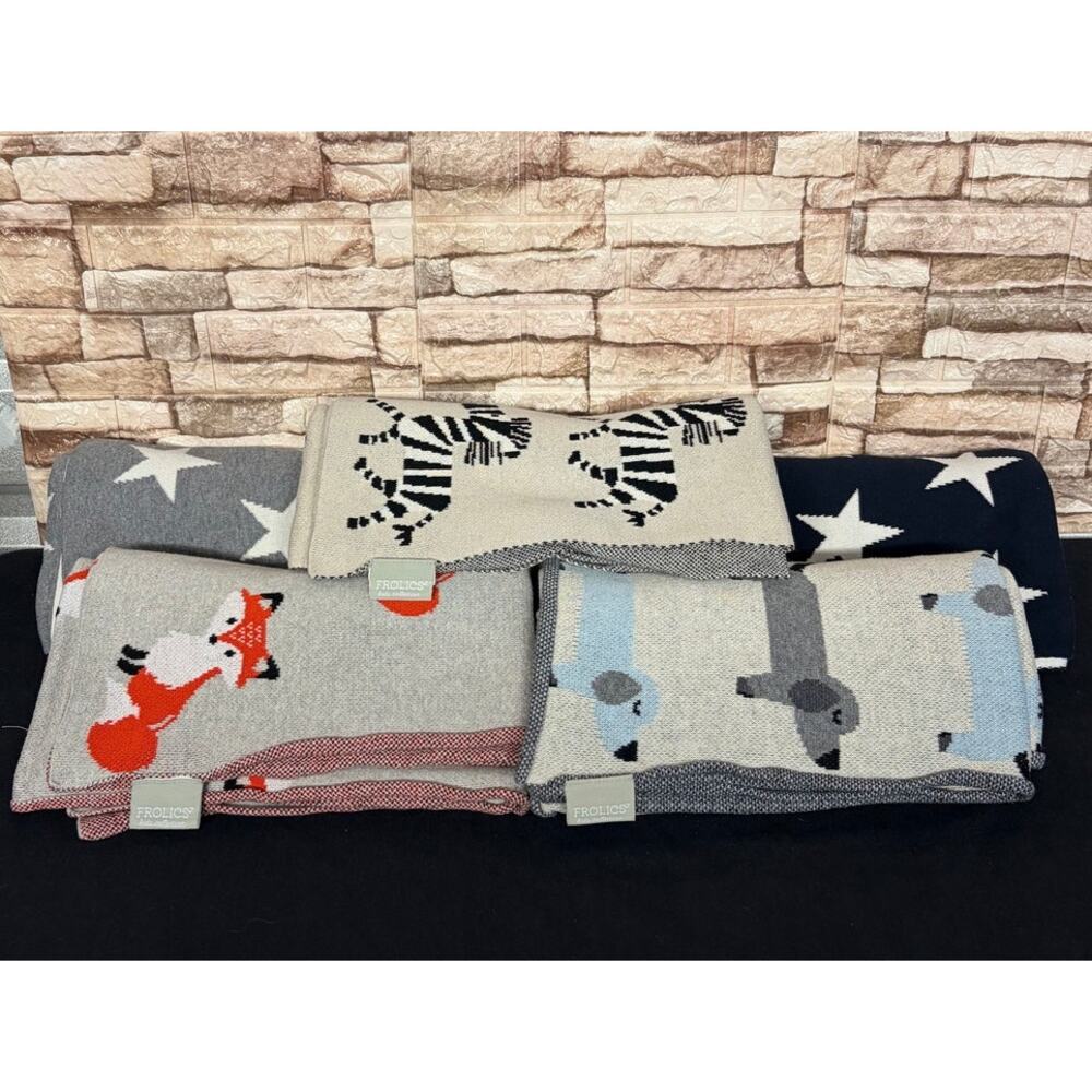 Frolics Kids Collection Blanket Bundle Lot of 5 Baby cotton throw